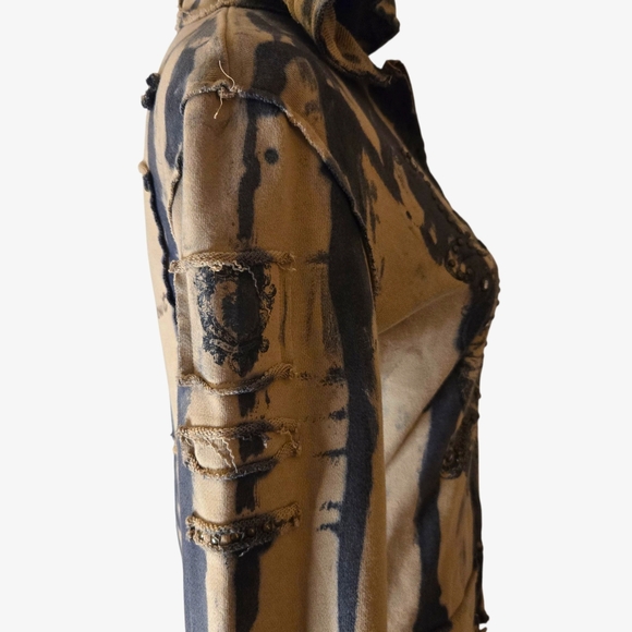 Euro Y2k Grunge Tye Dye Zip Up Sweater! - Picture 5 of 8